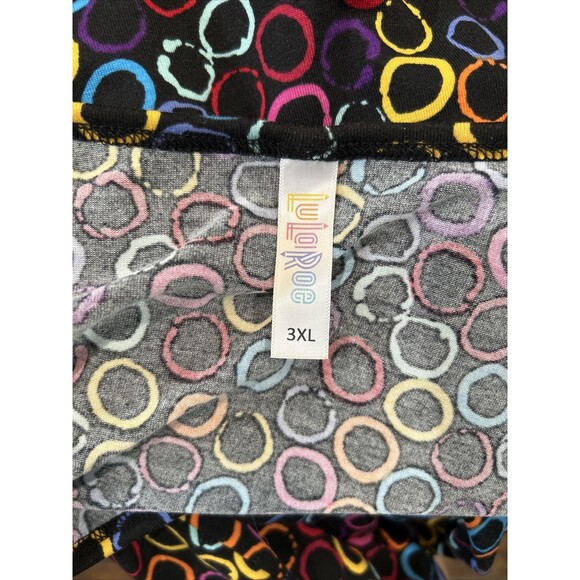 Lularoe Lynnae Plus Size 3XL  Hi Lo Tunic Knit Top Geometric Print Colorful - Picture 9 of 10